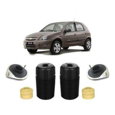 Imagem de 2 Kit Coxim Batente Dianteiro Chevrolet Celta 2008 2009 2010