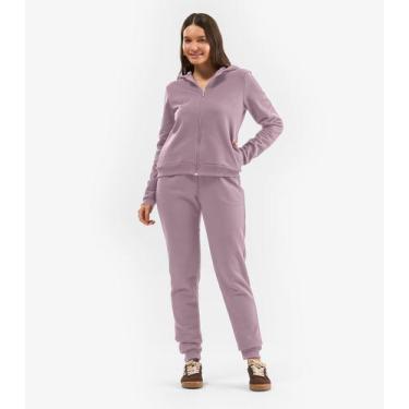 Imagem de Calça Feminina em Moletom Peluciado Rovitex Rosa - Rovitex Básicos, G,