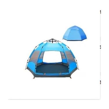 Imagem de Barraca De Acampamento Automático Grande Para Camping 5-8 Lugares Ventilacao 270 * 270 * 150cm Portátil A Prova D'agua Dois(Azul)