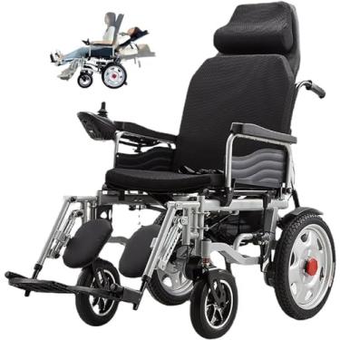 Imagem de Cadeiras De Rodas Para Adultos Cadeira De Rodas Todo-o-terreno Cadeira De Rodas Dobrável Com Motor Duplo De 500 W Com Bateria De Lítio De 40 A, Encosto Ajustável E ângulo Do Pedal Joystick