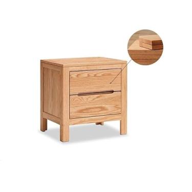 Imagem de Sofá mesa de cabeceira estilo chinês toda de madeira maciça gaveta dupla baú de carvalho nórdico moderno casa quarto armário de armazenamento pequena mesa