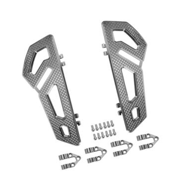 Imagem de Colaxi Apoio para os pés do piloto da motocicleta, modificação de piso, peças de reposição em liga de alumínio, apoio para os pés, para pés, Cinza