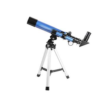 Imagem de Telescópio astronômico com telescópio para iniciantes explorando o espaço e lua, presente para crianças