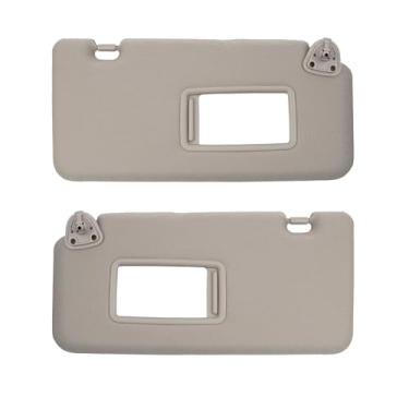 Imagem de Dasbecan Visor solar do lado esquerdo do motorista e do lado direito do passageiro compatível com Nissan Versa 2007-2012 Substitui 96401-EL31A 96400-EL31A substituição do visor solar (cinza)