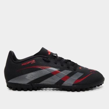 Imagem de Chuteira Society Adidas Predator Club Unissex, Preto, Cinza, 38
