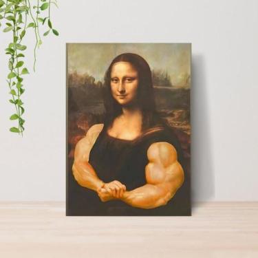 Imagem de Quadro Artes Clássicas Engraçadas Monalisa A4  Placa MDF 08 - Lomi Art