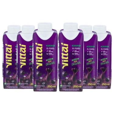 Imagem de Kit com 6 Smoothies Vittaí Açaí Original 250ml Sem lactose, Sem glúten