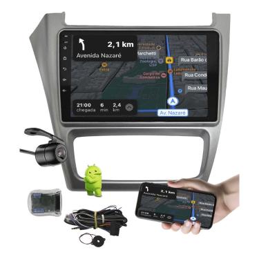 Imagem de Multimídia Android 9 Fox Space Fox Crossfox 2014 A 2020 Comando Volante Android Auto Carplay + Câmera Ré