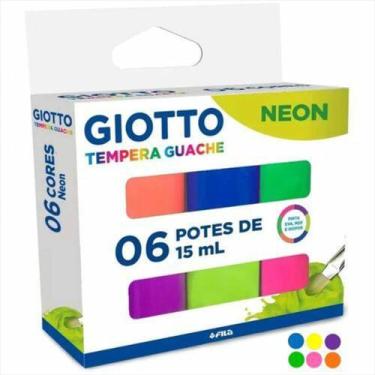 Imagem de Guache Giotto neon com 6 cores 15ml