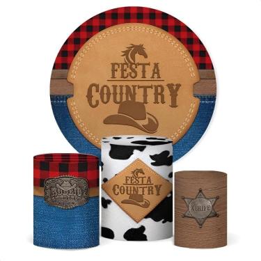 Imagem de Painel De Festa E Capa Cilindro Decoração Subl Country Caval