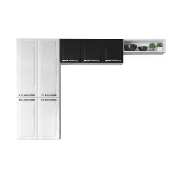 Imagem de Armario Aereo Em Aço Rose Com Paneleiro 7 Portas - Itatiaia, Branco/Pr