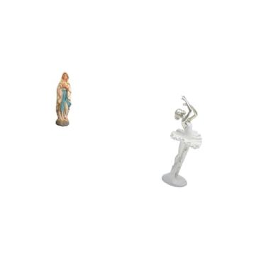 Imagem de Fenteer Estátua Da Virgem Maria Bailarina Lady Estatueta Dançarina Arte Decorativa Escultura de Resina para Escritório Quarto Lareira Entrada Exibição