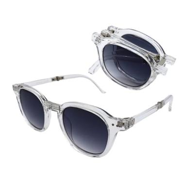 Imagem de Óculos de Sol Dobrável Hexagonal Premium Vintage Oldschool UV400 Masculino Feminino Unisex - Modelo Sky - Cacife Brand (Cristal Degrade)