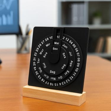 Imagem de Calendário De Mesa Infinito Permanente Decorativo Home Ofice