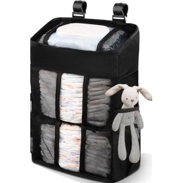 Imagem de Organizador de fraldas para trocador UPPAbaby Remi – Organizador de fraldas de bebê pendurado para berços e brinquedos – Suporte de berçário para fraldas, lenços umedecidos e itens essenciais para