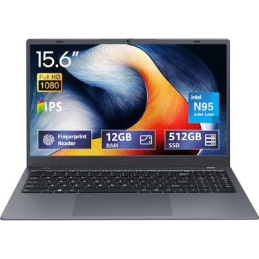 Imagem de UOWAMOU Laptop de 15,6 IPS-FHD, 12 GB LPDDR5 RAM 1 TB NVMe SSD Quad Core N95 (até 3,4 GHz), computador leve com várias portas para Wi-Fi 5 BT5.0