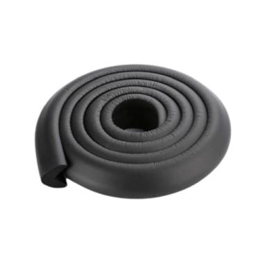 Imagem de Rolo Protetor De Quina E Borda | Cantoneira De Silicone Para ProteçãO De Mesas, MóVeis E Cantos(PRETO)