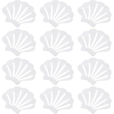 Imagem de 12 adesivos antiderrapantes para chuveiro, tiras adesivas antiderrapantes para banheiro, banheira, escadas, piscinas, barcos, apliques de banheira para adultos e crianças com raspador