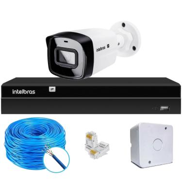 Imagem de Kit CFTV 1 Câmera IP Vipc 1230B Intelbras NVD 1404P S/HD