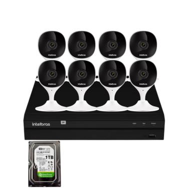 Imagem de Kit 8 Câmeras Intelbras Imx-c Full Hd Nvd  1408 Intelbras Com Hd 1Tb