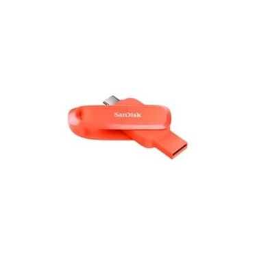Imagem de Pen Drive SanDisk 256GB, Tipo C e Tipo A, Laranja - SDDDC6-256G-G46NO