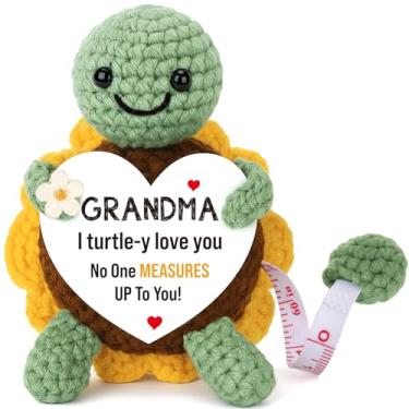 Imagem de Christmas Grandma Gifts Crochet Sunflower Turtle 60 IN Body Tape Measure Retractable Birthday I Love You Grandma Grandmother Gift from Granddaughter Grandson Grandkid Nana Gigi Mimi Retirement Present