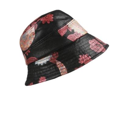 Imagem de Chapéu feminino de inverno com estampa de couro legítimo, chapéus de pescador, Estilo 3, 55-58 cm