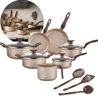 Imagem de Conjunto De Panelas Antiaderente 10 Peças Coffee Cappuccino