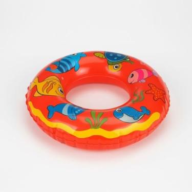 Imagem de Bóia Inflável Infantil Circular Estampada 80 CM (Vermelha ou alaranjada)