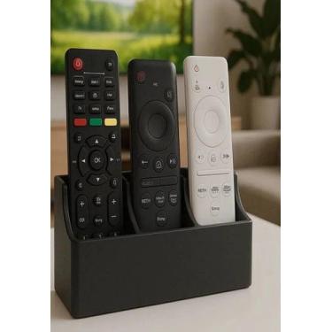 Imagem de Organizador Suporte Porta Controle Remoto Com 3 Divisórias TV Ar Condi