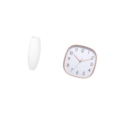 Imagem de Fenteer Abajur de Chão Vintage Simples com Proteção para Lâmpada de Papel, Acessório Moderno para Quarto, Hotel, Relógio de Parede Digital, Design Grande E Si