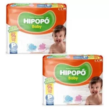 Imagem de Fralda infantil Hipopo Hiper 2 Pacotes Tamanho P Com 188 Unidades - Hi
