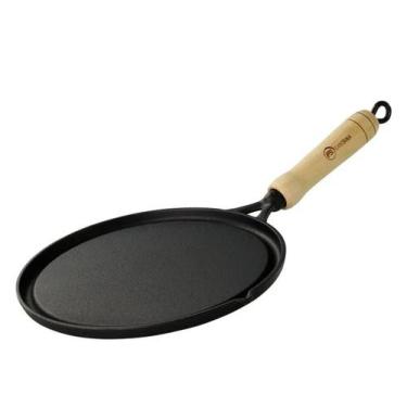 Imagem de Chapa Redonda Em Ferro Fundido Bistequeira Frigideira Ferro - Fundição