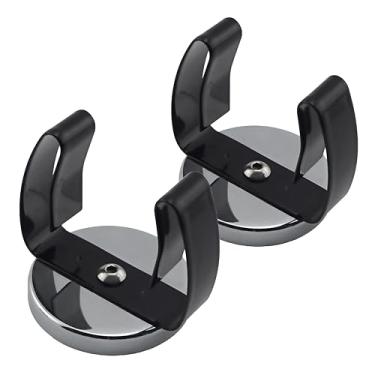 Imagem de Master Magnetics RB50BVCCX2 Gancho magnético, fixador magnético de base redonda com clipe de aço placa cromada, 5,2 cm de diâmetro, 5,6 cm de altura total, 16 kg, prata (pacote com 2)