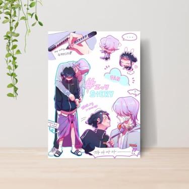 Imagem de Genérico, Quadro Guerreiras do Kpop Saja Boys A4 | Placa MDF 014