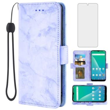 Imagem de Asuwish Capa de telefone para Chilaca Hot Pepper com protetor de tela de vidro temperado e capa carteira de mármore flip porta-cartão suporte suporte couro celular acessórios HPPL60A HPP-L60A 6,5