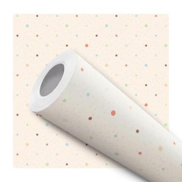 Imagem de Papel De Parede Adesivo Lavável Quarto Bolinhas Coloridas 12m - Deliqu