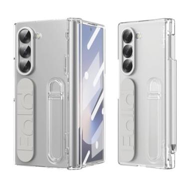 Imagem de Capa Protetora para Samsung Galaxy Z Fold com Suporte de Mesa, Alça e Compartimento para S Pen, Preta (Transparente, Samsung Galaxy Zfold 6)