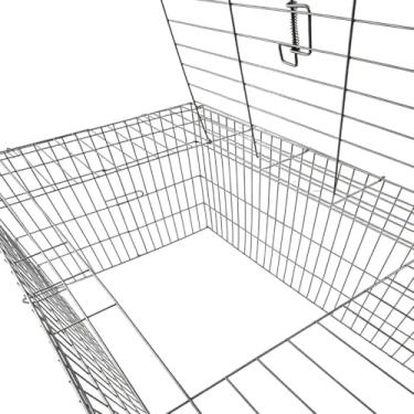 Imagem de Gaiola Passeador Para Galos, Kit com 5 Unidades, Arame Galvanizado, 120x70x70cm, Dobrável, Malha 3cm, Para Criação de Aves