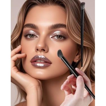 Imagem de Pincel de sombra de nariz, contorno angular, pincéis de maquiagem, corretivo, sombra, corretivo, ferramentas de maquiagem, dedo