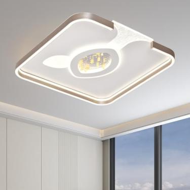 Imagem de Luminária de Teto LED 90W,3 Cores Ajustáveis (3000K/4000K/6000K), Espectro Completo Sem Cintilação, Construção em Alumínio e Ferro com Difusor em Acrílico, Bivolt, Ideal para Sala, Quarto e Cozinha