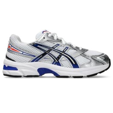Imagem de ASICS Unissex-Child Gel-1130 Grade School (criança grande), Branco/azul prussiano, 20