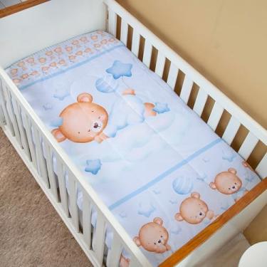 Imagem de Edredom Infantil para Berço Ursinho Azul 145 cm