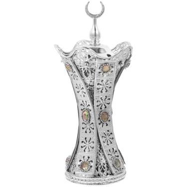Imagem de Alipis Queimador De Incenso Elétrico Metal Bakhoor, Suporte Resina Olíbano Oud Para Ioga, Spa, Escritório, Decoração Casa, Prata
