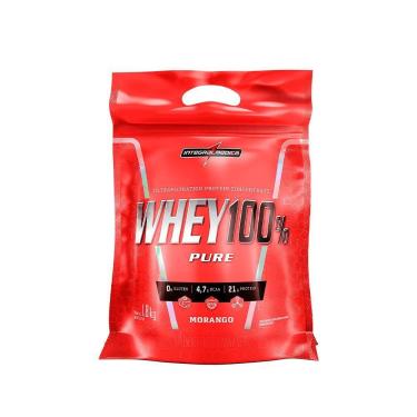 Imagem de Whey 100% Pure 1,8kg Pouch Integralmedica - Morango Morango