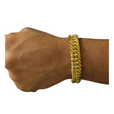 Imagem de Pulseira 12,5mm Grumet Lacraia Moeda Antiga Grossa