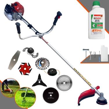 Imagem de Roçadeira 8 Em 1 Kawashima Bcj521l 52cc 2,5hp + Óleo Stihl