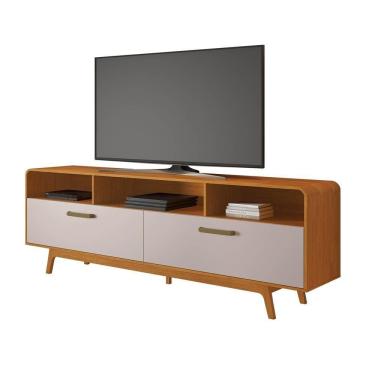 Imagem de Rack Para Tv Até 70 Polegadas Cristal Jcm Cinamomo Off White