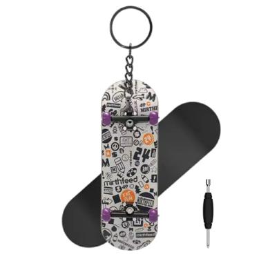 Imagem de MIRTHFEED 32mm Pro Fingerboard Complete Set | Bearing Wheels | 5 Ply Maple Deck | Anti Skid Grip Tape | Complimentary Tool | Concave Shape