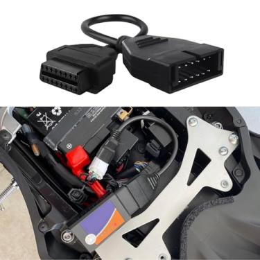 Imagem de HQRNYP Scanner OBD1, adaptador OBD, leitor de código de cabo OBD 1, ferramenta de diagnóstico, universal 12 pinos para OBD2 OBD II 16 pinos ferramenta de extensão de diagnóstico de digitalização de